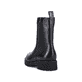 
Graphitschwarze remonte Damen Chelsea Boots D8694-00 mit einer dämpfenden Sohle. Schuh von hinten