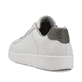 Weiße Rieker Herren Sneaker Low B7122-80 mit einer abriebfesten Sohle. Schuh von hinten.