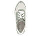 Beige vegane remonte Damen Sneaker R6709-81 mit einem Reißverschluss. Schuh von oben.