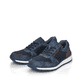 Blaue Rieker Herren Sneaker Low B9006-14 mit Reißverschluss sowie Extraweite H. Schuhpaar seitlich schräg.