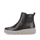 Schwarze Rieker Damen Kurzstiefel W0562-00 mit ultra leichter Plateausohle. Schuh Außenseite.