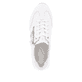 Reinweiße remonte Damen Sneaker D1G02-80 mit einem Reißverschluss. Schuh von oben.