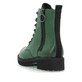 Grüne remonte Damen Biker Boots D8671-53 mit markanten Ösen sowie Reißverschluss. Schuh von hinten.