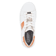 Weiße Rieker Damen Sneaker Low W1202-80 mit flexibler und ultra leichter Sohle. Schuh von oben.