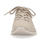 Beige Rieker Damen Sneaker Low 54022-80 mit flexibler und ultra leichter Sohle. Schuh von vorne.