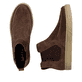 Braune Rieker EVOLUTION Herren Chelsea Boots U0761-25 mit einer robusten Sohle. Schuhpaar von oben.