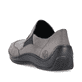 
Granitgraue Rieker Damen Slipper L1791-45 mit einer schockabsorbierenden Sohle. Schuh von hinten