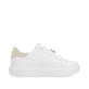 Weiße Rieker Damen Sneaker Low W1202-82 mit ultra leichter und flexibler Sohle. Schuh Innenseite.
