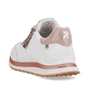 Weiße Rieker Damen Sneaker Low 42505-80 mit super leichter und flexibler Sohle. Schuh von hinten.