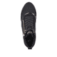 
Mitternachtsschwarze remonte Damen Sneaker D1370-01 mit Schnürung und Reißverschluss. Schuh von oben