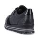 
Nachtschwarze remonte Damen Sneaker D1316-02 mit einer besonders leichten Plateausohle. Schuh von hinten