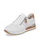 
Reinweiße remonte Damen Sneaker R2536-80 mit einer flexiblen Profilsohle. Schuh seitlich schräg