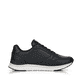 Schwarze Rieker Damen Sneaker Low 42501-00 mit flexibler Sohle. Schuh Innenseite.