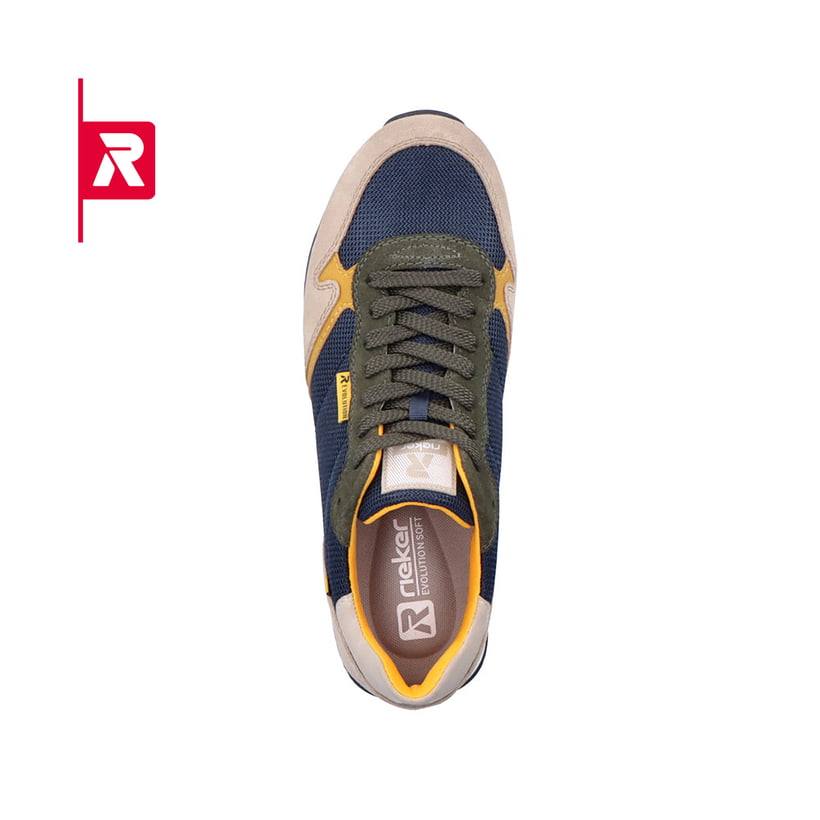 Rieker EVOLUTION Herren Sneaker royal-blue clay-beige