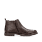 Holzbraune Rieker Herren Chelsea Boots 13757-25 mit einem Reißverschluss. Schuh Innenseite.