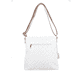 remonte Damen Handtasche Q0620-80 in Macciatoweiß aus Kunstleder mit Reißverschluss. Handtasche Rückseite.