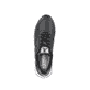 Schwarze Rieker Damen Sneaker Low 42501-00 mit flexibler Sohle. Schuh von oben.