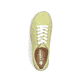 Grüne Rieker Damen Schnürschuhe M2824-52 mit weißen Ziernähten. Schuh von oben.