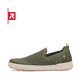 Laubgrüne Rieker EVOLUTION Herren Slipper 07106-54 mit einer flexiblen Sohle. Schuh Außenseite.