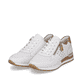 
Reinweiße remonte Damen Sneaker R2536-80 mit einer flexiblen Profilsohle. Schuhpaar schräg.