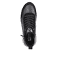 Schwarze Rieker Damen Sneaker High W0661-00 mit griffiger und leichter Sohle. Schuh von oben.