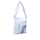 remonte Damen Handtasche Q0705-80 in Kristallweiß aus Kunstleder mit Reißverschluss. Handtasche linksseitig.