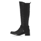 
Tiefschwarze Rieker Damen Hochschaftstiefel Z7362-00 mit einer robusten Profilsohle. Schuh Außenseite
