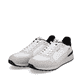 Weiße Rieker Herren Sneaker Low 07606-40 mit flexibler und super leichter Sohle. Schuhpaar seitlich schräg.