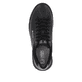 Schwarze Rieker Herren Sneaker Low U1100-00 mit flexibler Sohle. Schuh von oben.