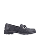 Königsblaue Rieker Damen Loafers 51869-14 mit einer schockabsorbierenden Sohle. Schuh Innenseite