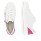 Weiße remonte Damen Sneaker D1C01-80 mit Reißverschluss sowie der Komfortweite G. Schuh von oben, liegend.