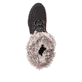 Schwarze Rieker Damen Schnürstiefel W0070-00 mit wasserabweisender TEX-Membran. Schuh von oben.