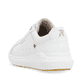 Weiße Rieker Damen Sneaker Low W1100-80 mit super leichter und flexibler Sohle. Schuh von hinten.