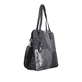 remonte Damen Handtasche Q0623-01 in Glanzschwarz aus Kunstleder mit Reißverschluss. Handtasche linksseitig.