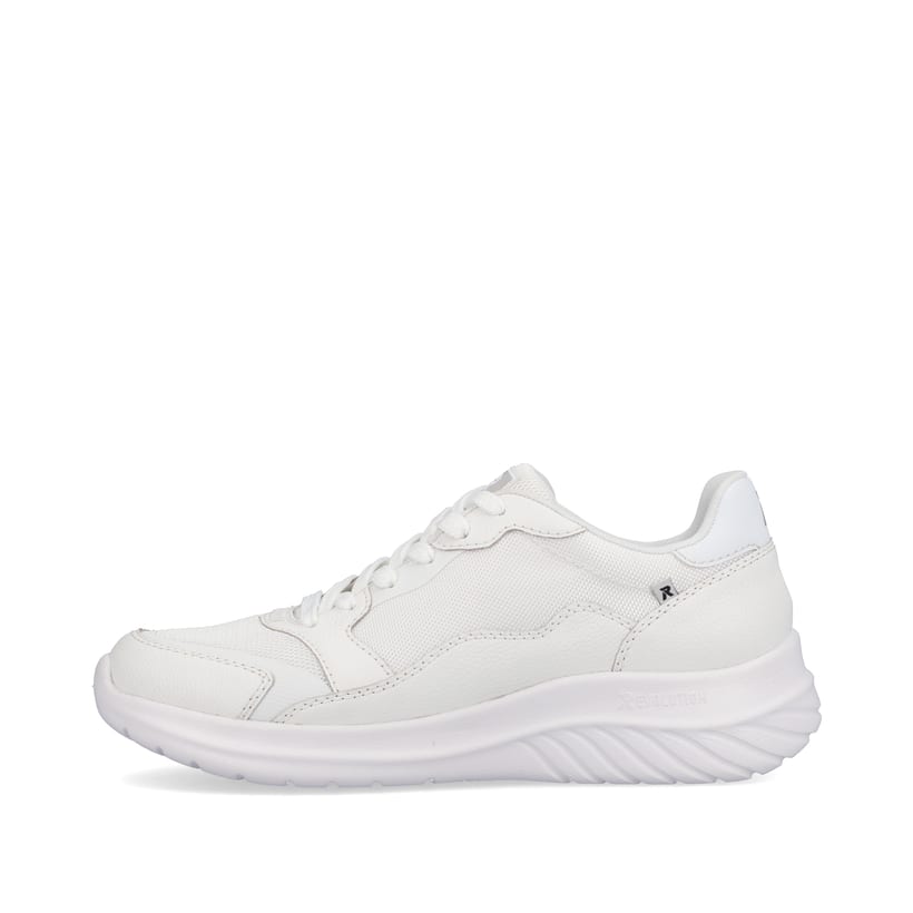 Weiße Rieker Herren Sneaker Low U0500-80 mit flexibler und ultra leichter Sohle. Schuh Außenseite.