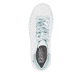 Weiße Rieker Damen Sneaker Low W1201-81 mit ultra leichter und flexibler Sohle. Schuh von oben.