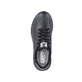 Schwarze Rieker Herren Sneaker Low U0501-00 mit ultra leichter Sohle. Schuh von oben.