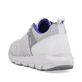 Weiße Rieker Damen Sneaker Low 40410-80 mit super leichter und flexibler Sohle. Schuh von hinten.