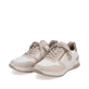 
Edelweiße Rieker Damen Sneaker Low M0002-80 mit einer schockabsorbierenden Sohle. Schuhpaar schräg.