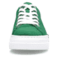 Grüne Rieker Damen Sneaker Low N49W1-52 mit Schnürung sowie Logo an der Seite. Schuh von vorne.
