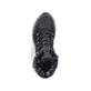 
Tiefschwarze Rieker Damen Schnürstiefel M9644-00 mit Schnürung sowie einer Profilsohle. Schuh von oben