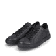 Schwarze Rieker Herren Sneaker Low U0700-00 mit TR-Sohle mit leichtem EVA-Inlet. Schuhpaar seitlich schräg.