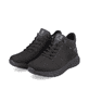 Schwarze Rieker Herren Sneaker High U0163-00 mit wasserabweisender TEX-Membran. Schuhpaar seitlich schräg.