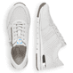 
Reinweiße remonte Damen Sneaker R6705-80 mit einer leichten Profilsohle. Schuhpaar von oben.