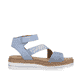 Pastellblaue remonte Damen Riemchensandalen D0Q53-10 mit einer flexiblen Plateausohle. Schuh Innenseite