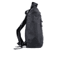 remonte Damen Rucksack Q0524-00 in Nachtschwarz aus Kunstleder mit Überschlag und Reißverschluss. Rucksack rechtsseitig.
