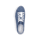 Schieferblaue vegane Rieker Damen Sneaker Low M3926-14 mit einer Schnürung. Schuh von oben.