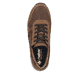 Braune Rieker Herren Sneaker Low B0701-24 mit einem Reißverschluss. Schuh von oben.