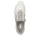 Weiße Rieker Damen Sneaker Low N1100-80 mit Reißverschluss sowie Extraweite H. Schuh von oben.