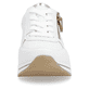 Weiße remonte Damen Sneaker D0T04-80 mit Reißverschluss sowie Extraweite H. Schuh von vorne.